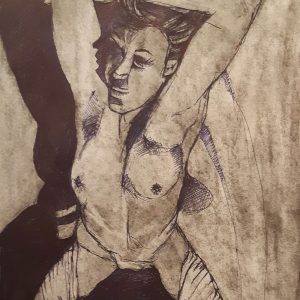 Nude,suspended