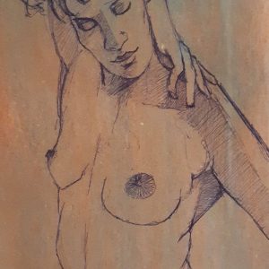 Nude with arm behind head