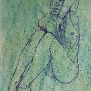 Nude,sitting