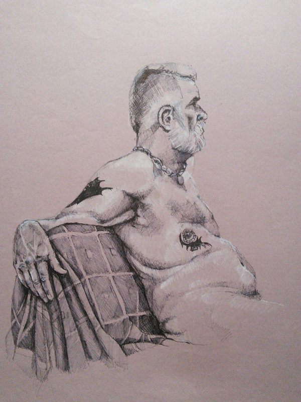 Nude with chair
